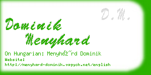 dominik menyhard business card